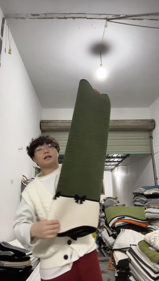 雪尼尔90*280绿色碟依