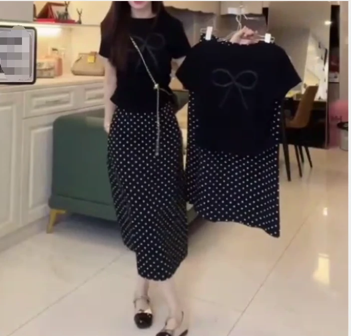 2025夏季新款网红同款洋气韩版潮流上衣半身裙女米朵78