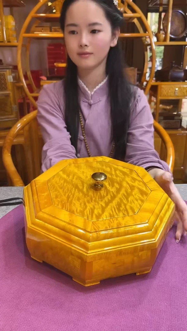 金丝楠木水波果盒