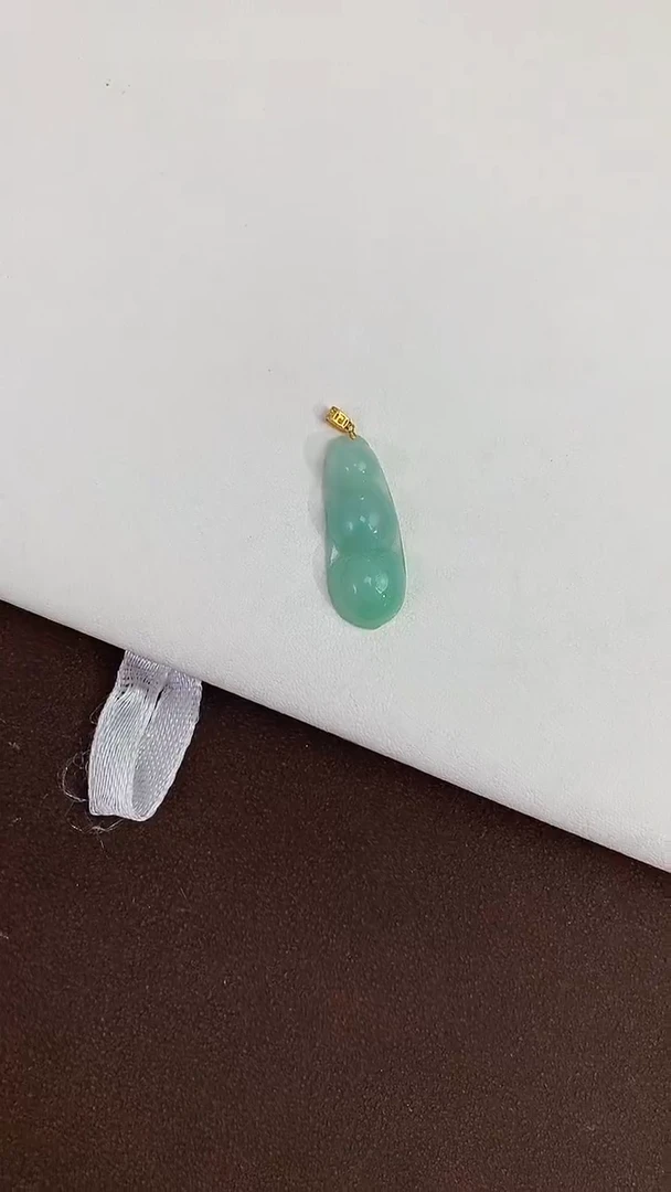 吊坠(赠链)18K金镶嵌翡翠天然缅甸A货翡翠