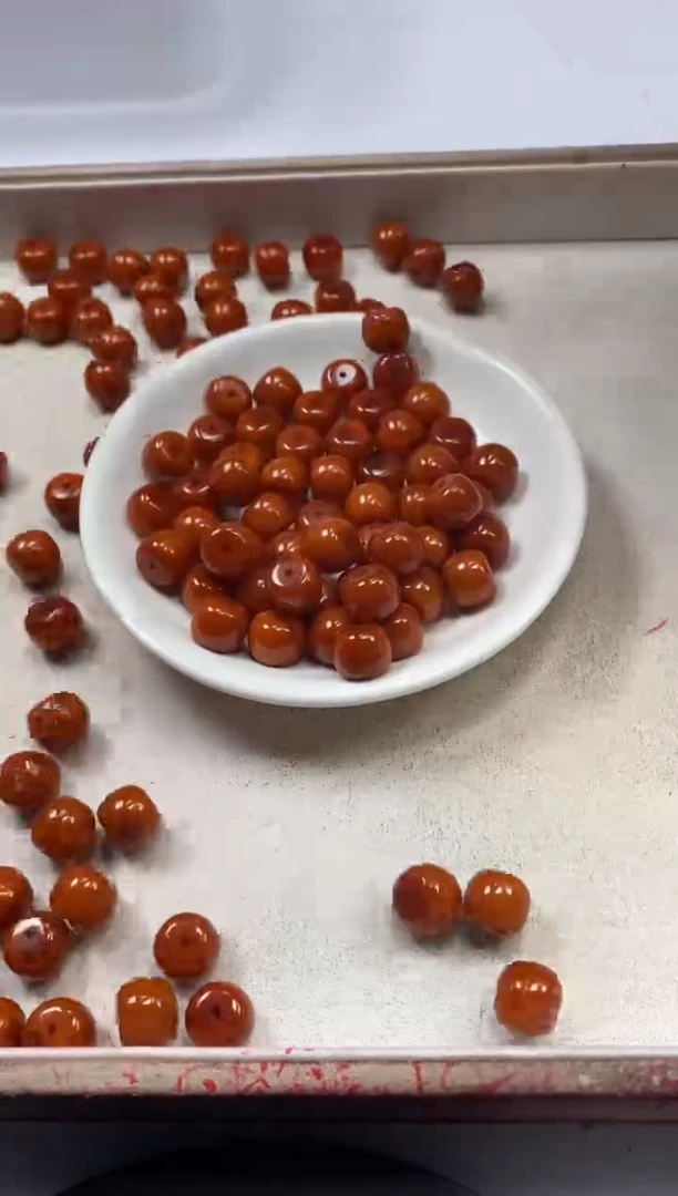 【闪购商品】蜜蜡颈饰未镶嵌w2031红花蜡老型12*10mm*3颗