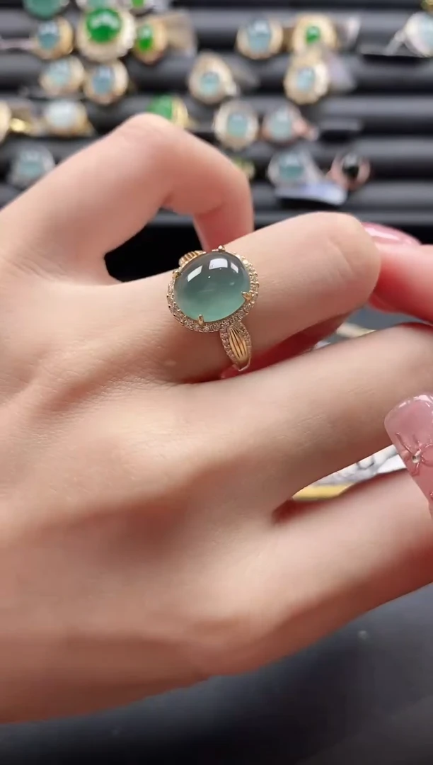 【闪购商品】翡翠戒指银S925镶嵌1111