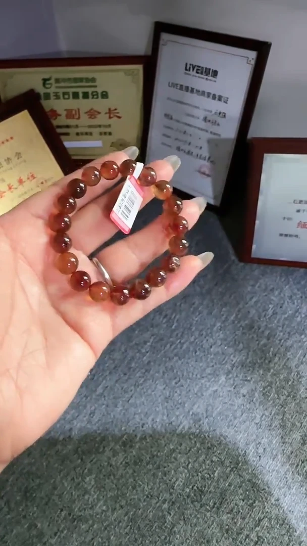 未镶嵌琥珀手串规格9微瑕紫罗兰手串#25