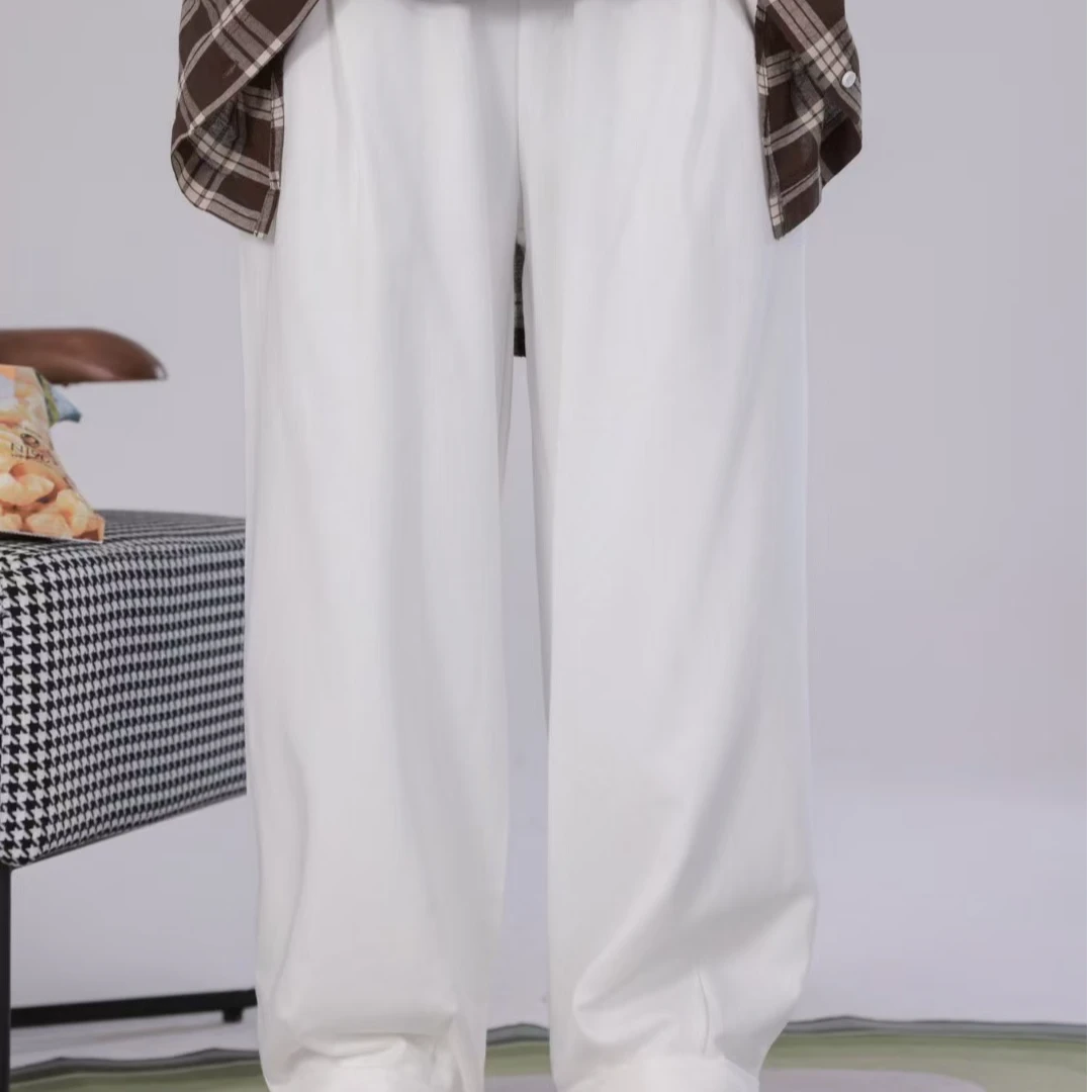 16690高端专享2025老林家天花板春款裤子白色