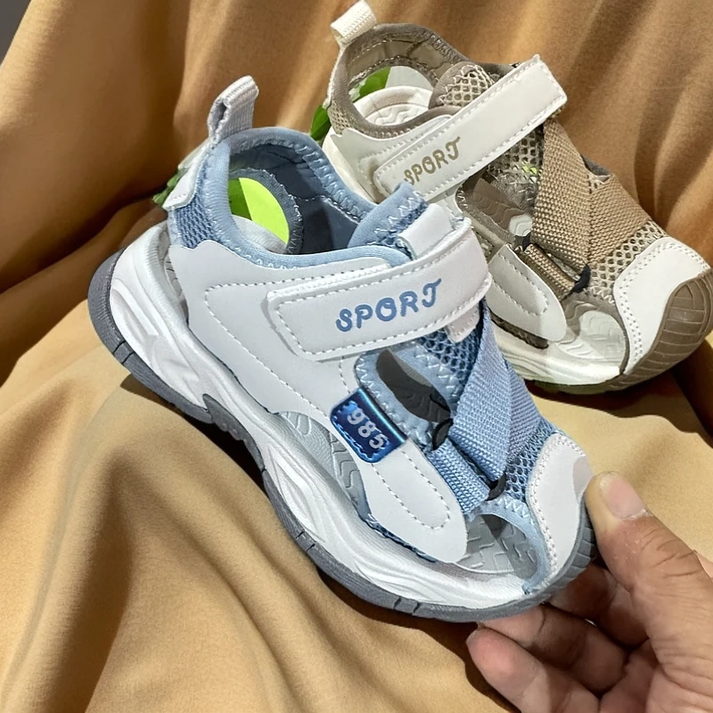 新款儿童夏季超轻软底防滑耐磨减震运动防踢沙滩包头凉鞋601