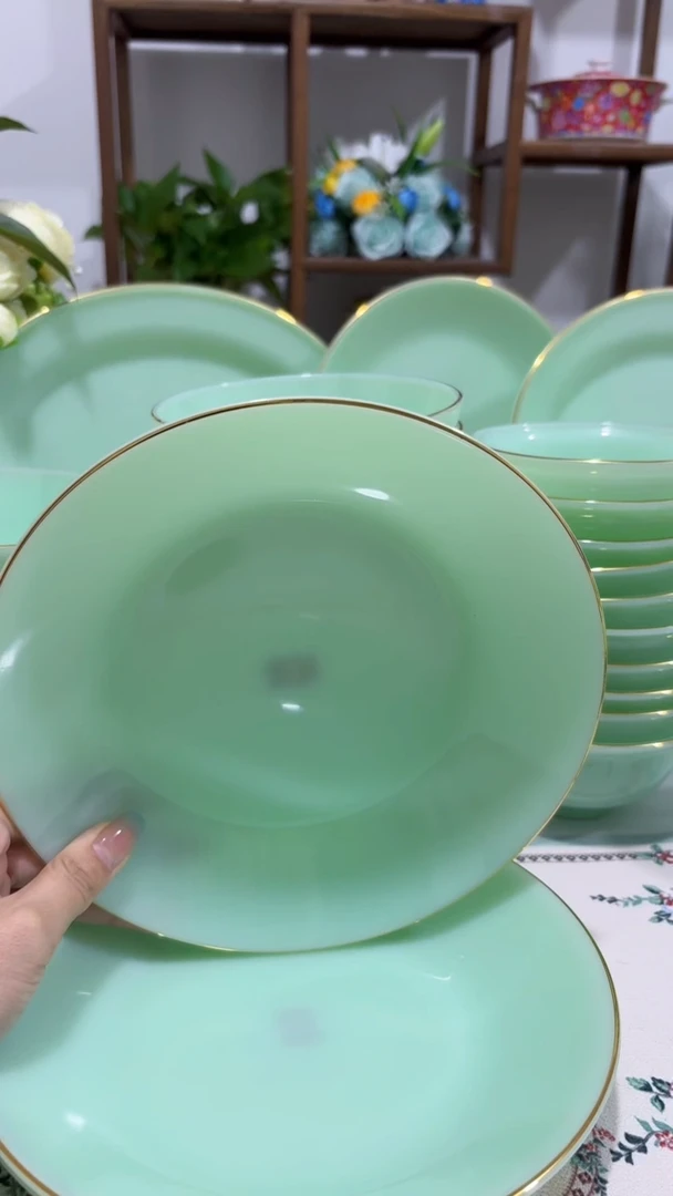 8英寸深盘10个  玉瓷【贝美】