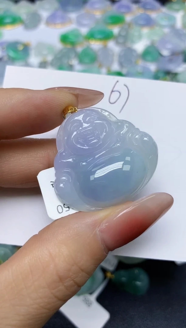 翡翠18K金镶嵌颈饰 天然缅甸翡翠A货