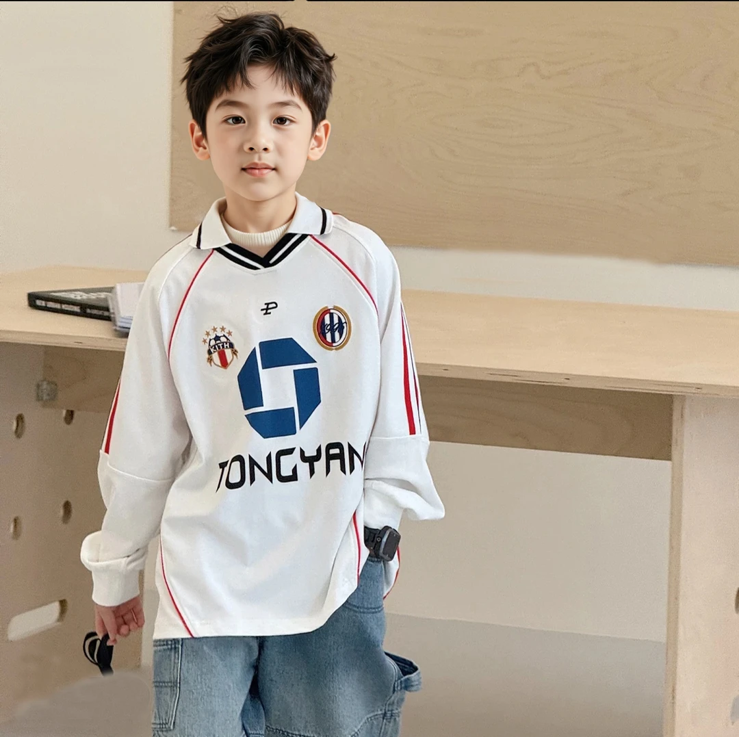 【品牌】男童中大童春秋季韩版时尚POLO长袖儿童卫衣宽松时尚潮上衣