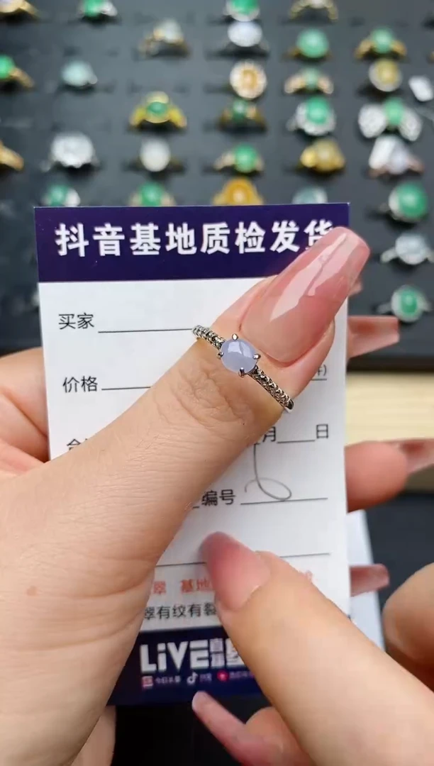 翡翠戒指银S925镶嵌..............