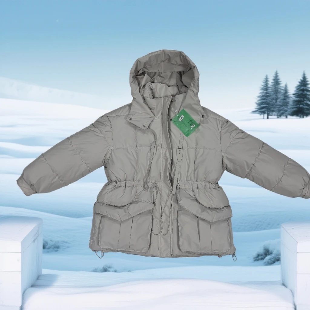 【山之峰】净版百搭大码大版保暖棉服连帽时尚8862