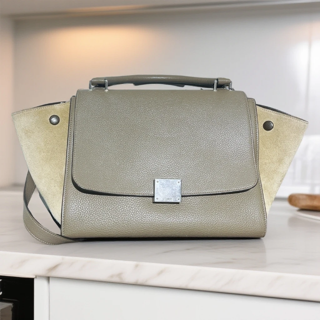 95新 Celine/思琳  灰色秋千单肩包 1681 5378