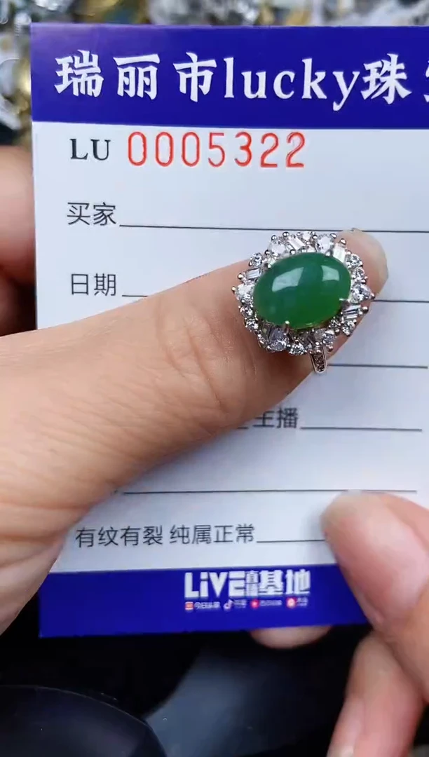 翡翠银S925镶嵌颈饰5322