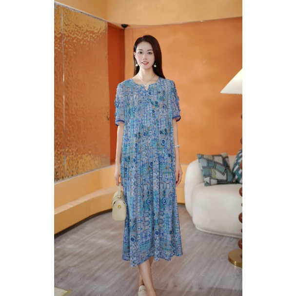 【奈娅定制】B303法式爆款连衣裙女2025新款洋气遮肉显瘦优雅裙子