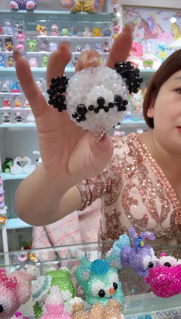 玻璃0301卡4水晶冰箱贴材料包1套 熊猫款