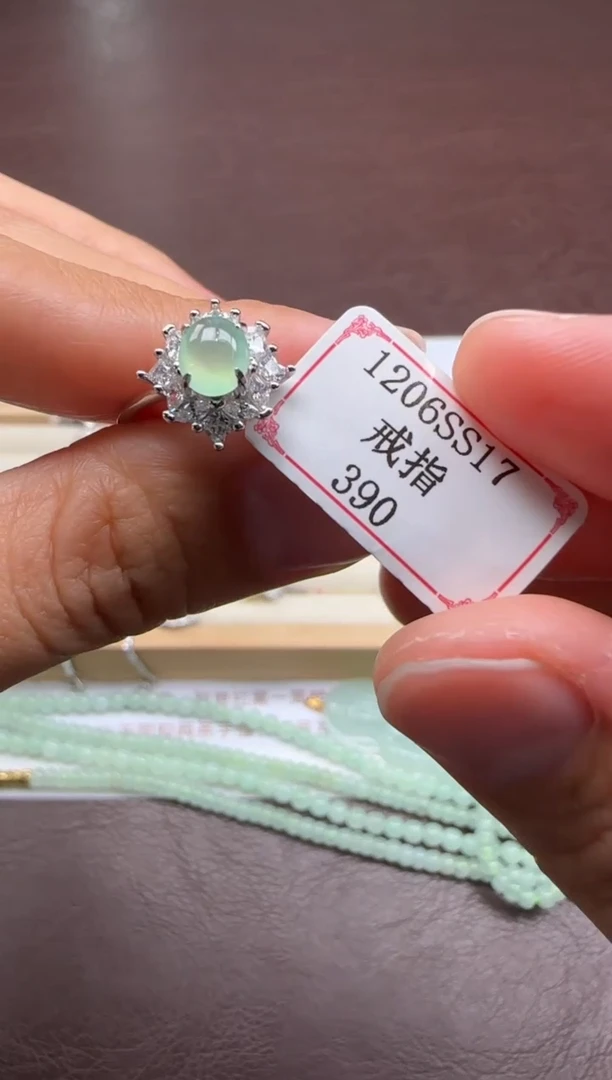银S925镶嵌戒指翡翠1206SS17