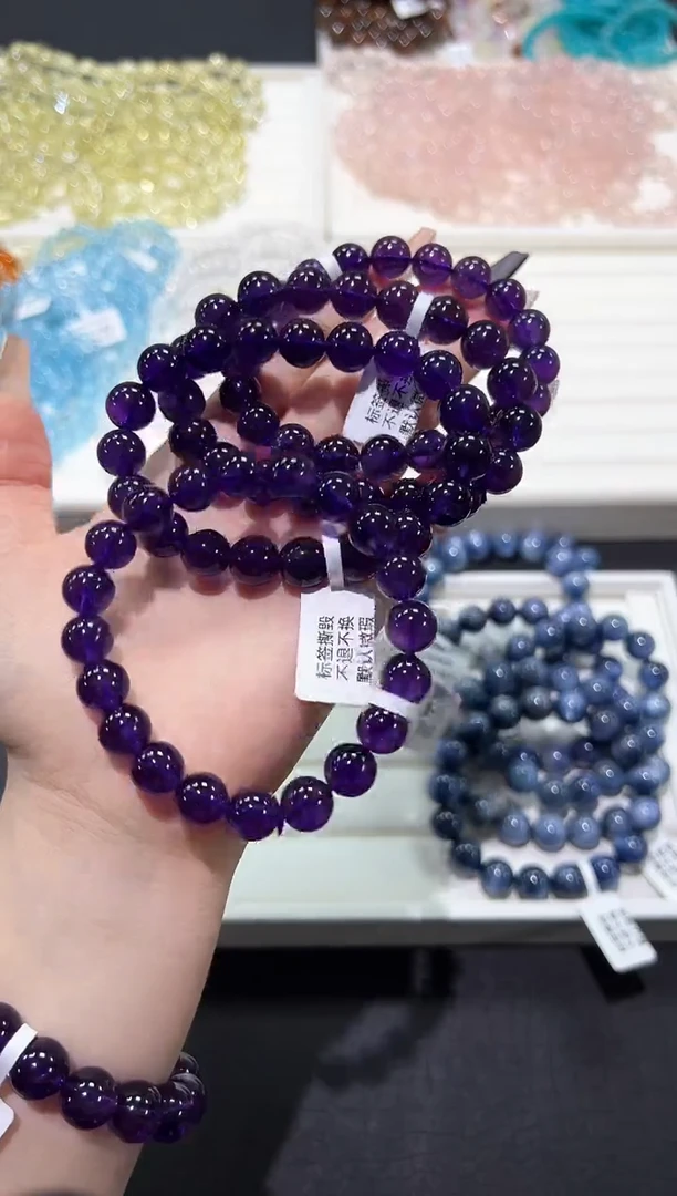 水晶手链未镶嵌20l多样性发其一【1条】默认微瑕10mm