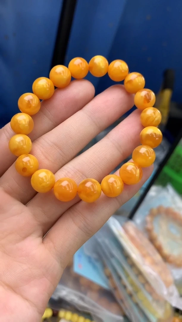 裸石蜜蜡未镶嵌手串