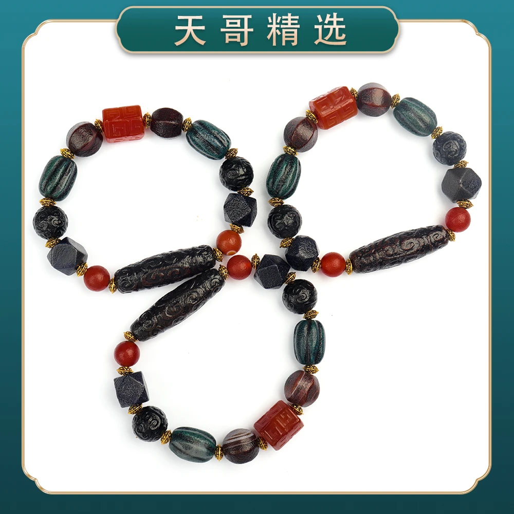 1411经典精美时尚气质百搭款简约情侣玛瑙手串手链（多样性发一）