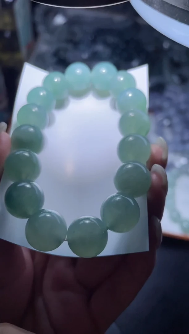 【闪购商品】定制翡翠未镶嵌天然缅甸A货翡翠手串86尺寸12+