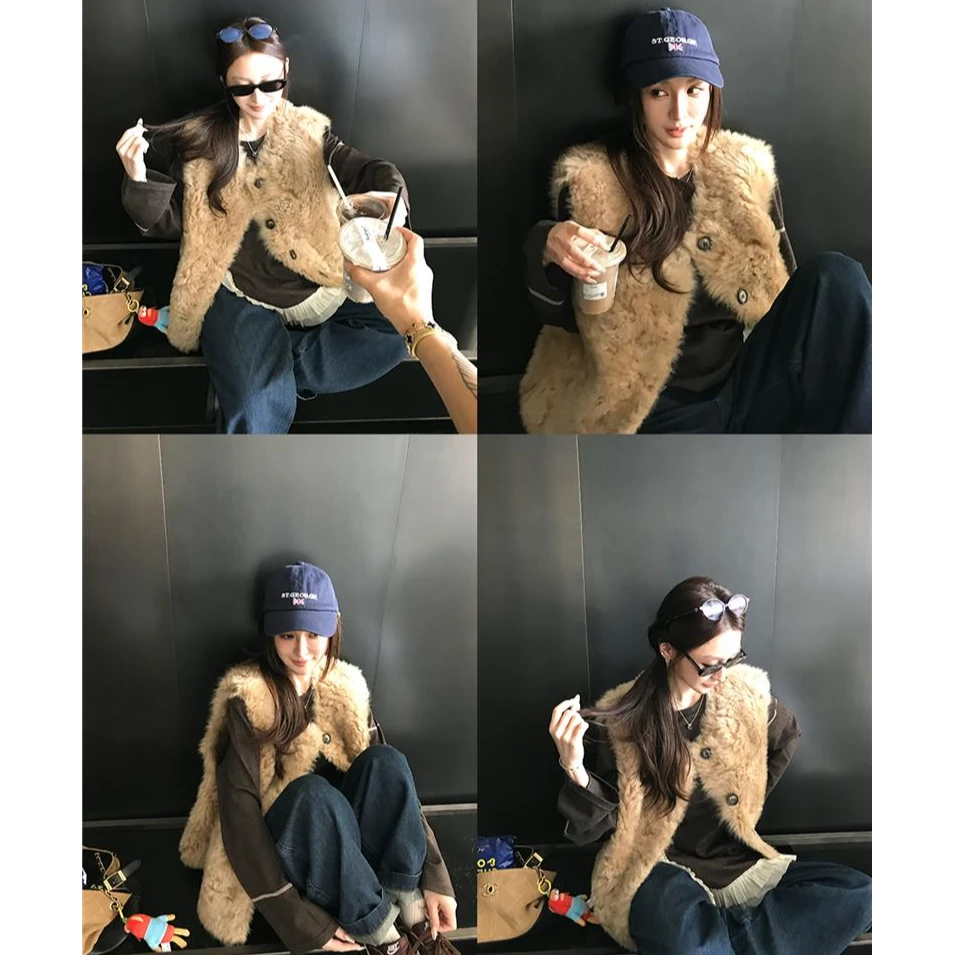 炽铂秋冬新款“欧尼马甲”西班牙王室托卡！奢贵万搭王~进口皮毛一体