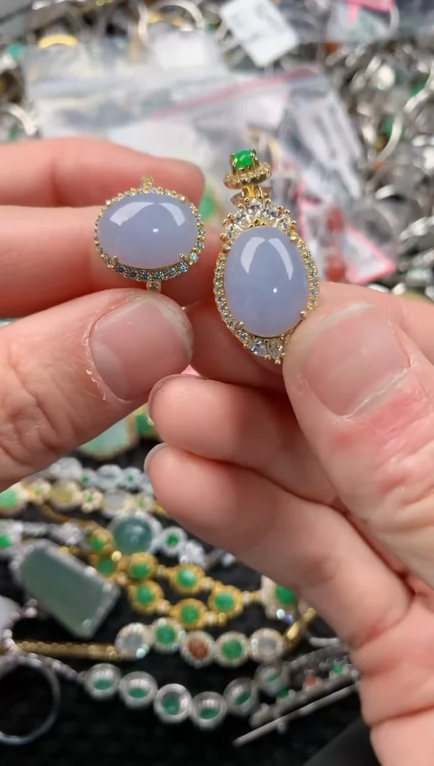 银S925镶嵌戒指翡翠111   5