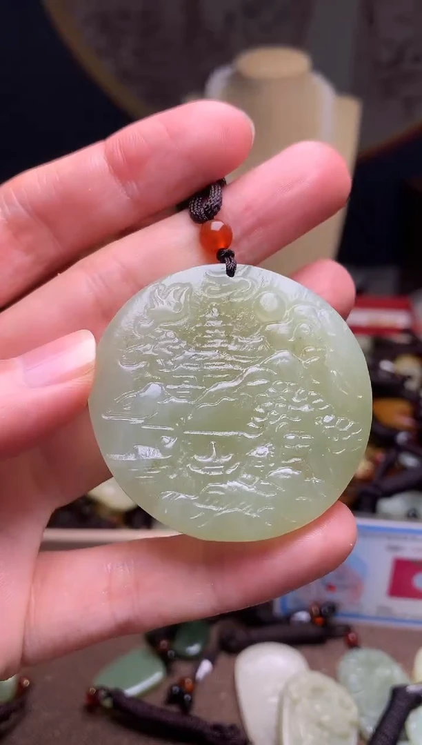 颈饰未镶嵌和田玉新疆料青海料清水和田玉吊坠