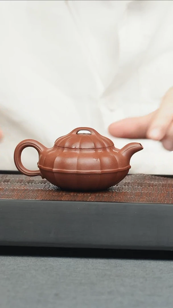 茶壶紫砂五堂 菱花线圆