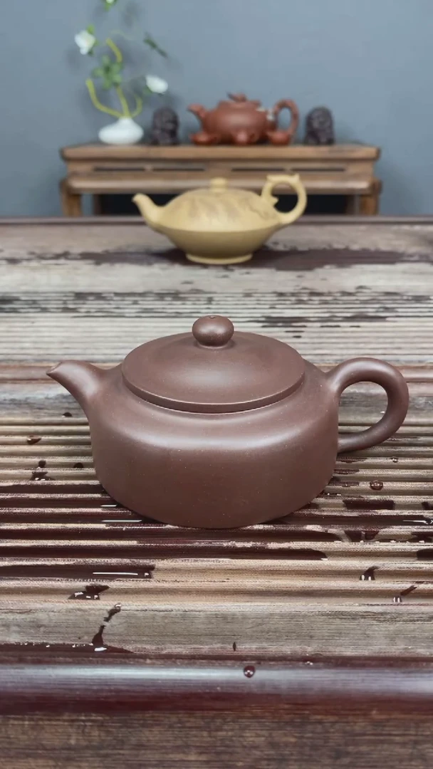 茶壶紫砂旭帽紫泥180