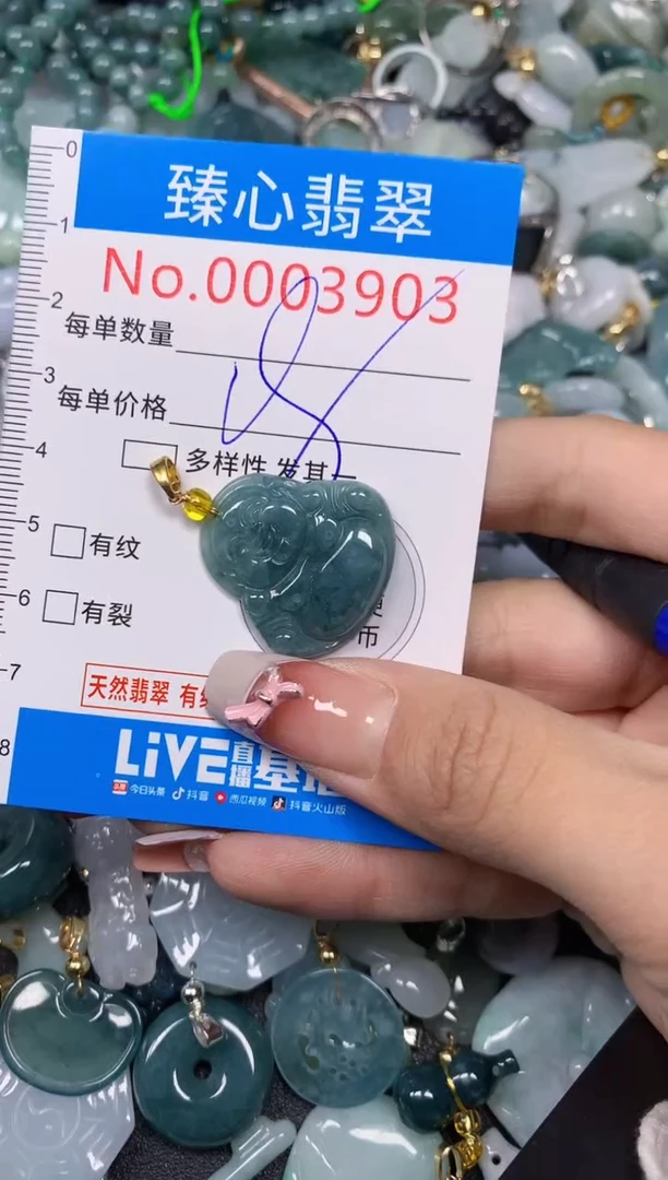 【闪购商品】翡翠颈饰未镶嵌含绳0003903