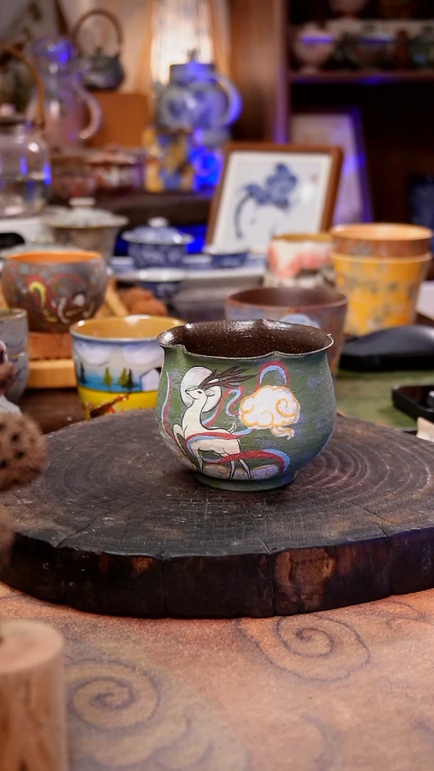 杯子鹿手工手绘手工手绘