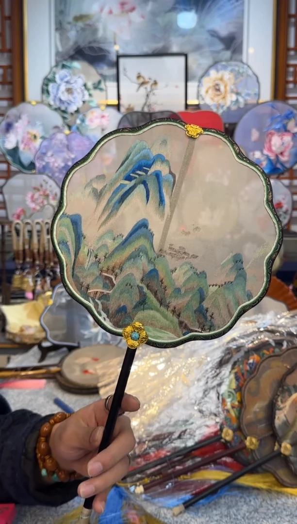 扇子纯手工苏绣团扇