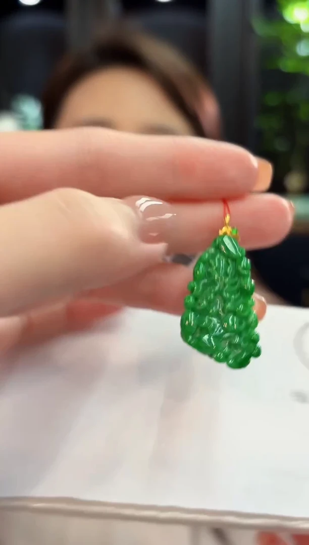 吊坠(不含链)18K金镶嵌翡翠 缅甸A货/支持复检/一件