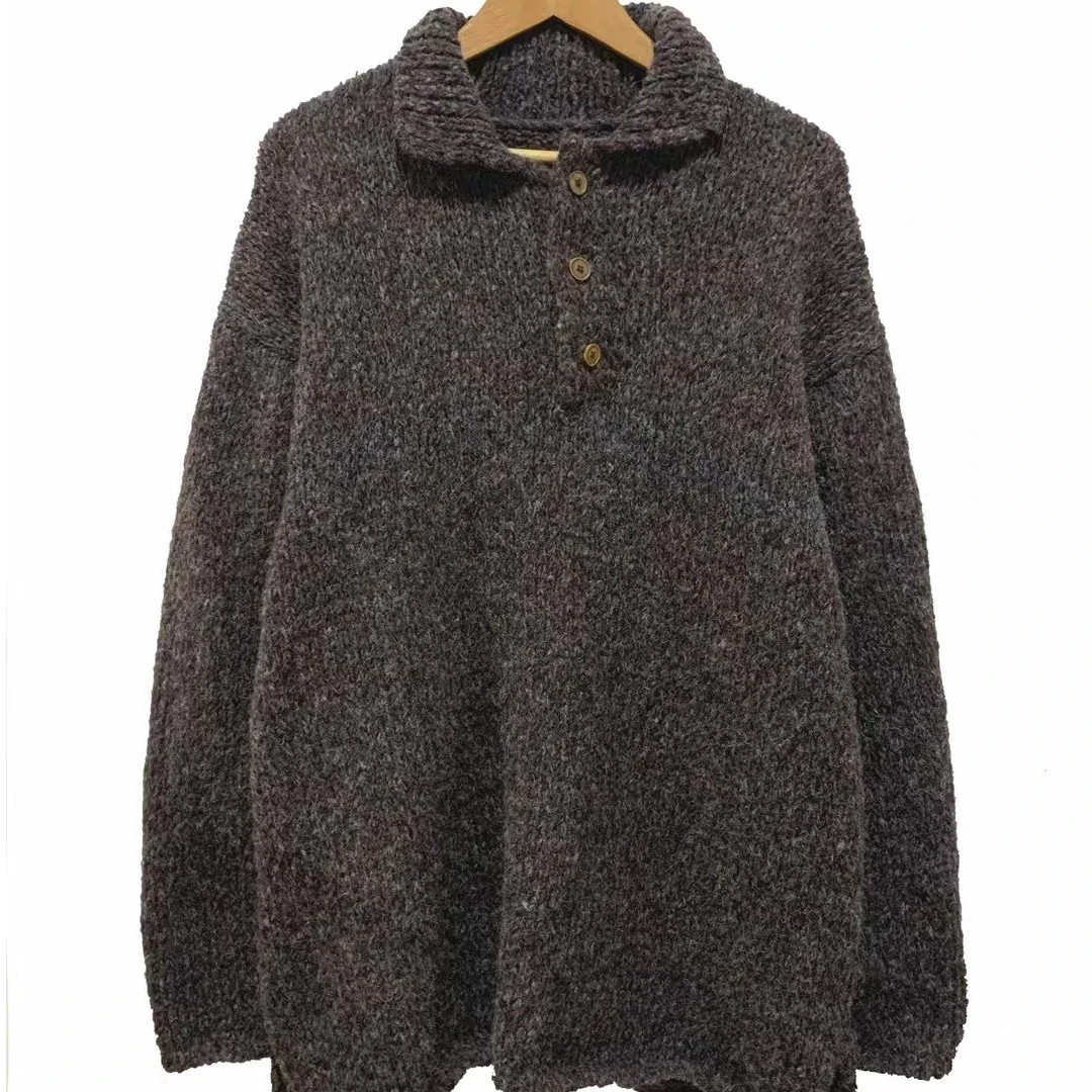 深深一刻左岸迷香休闲宽松针织上衣针织衫秋冬Z24FW7029