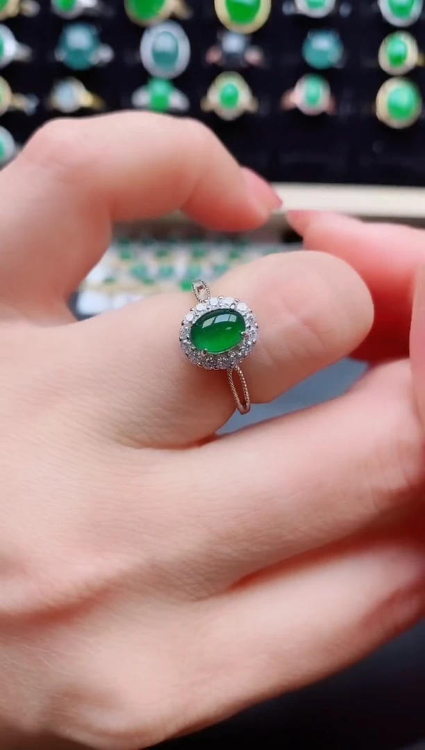 【闪购商品】翡翠戒指银S925镶嵌8508500