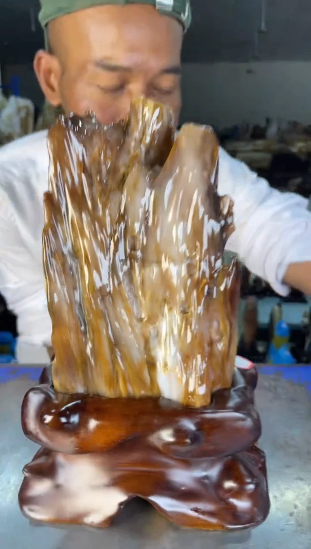 未镶嵌摆件硅化玉12