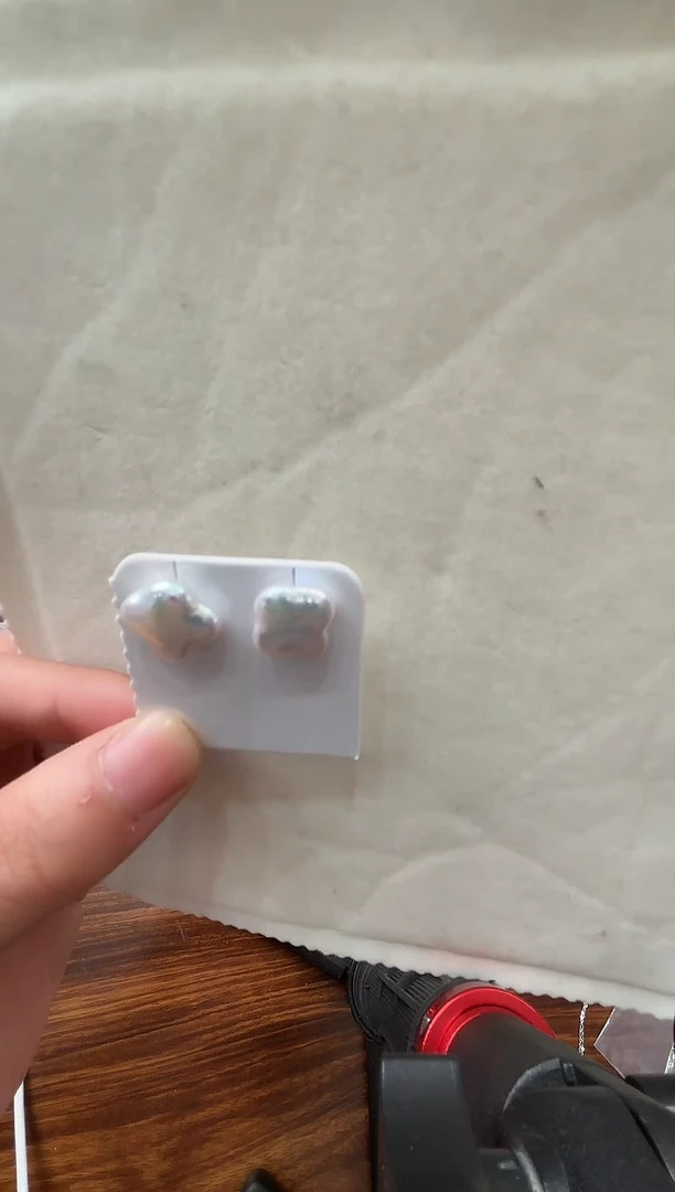 银S925镶嵌耳饰淡水珍珠淡水珍珠耳钉