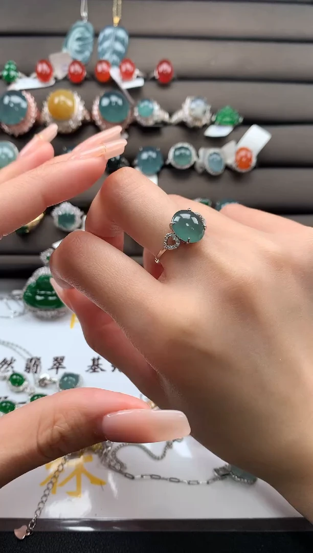 【闪购商品】翡翠戒指银S925镶嵌32132131