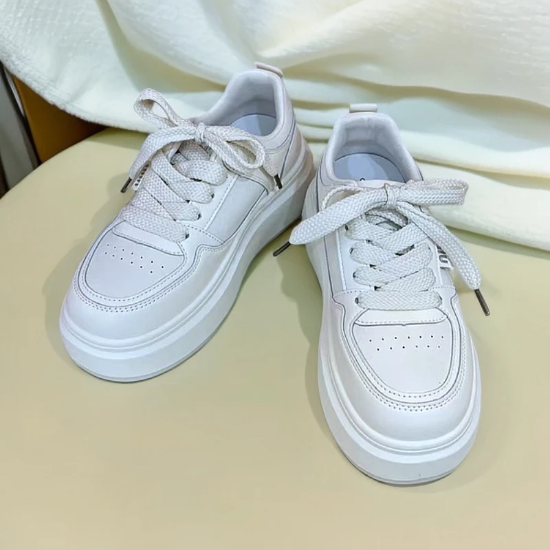 8753小白鞋女款时尚百搭简约厚底韩版小白鞋