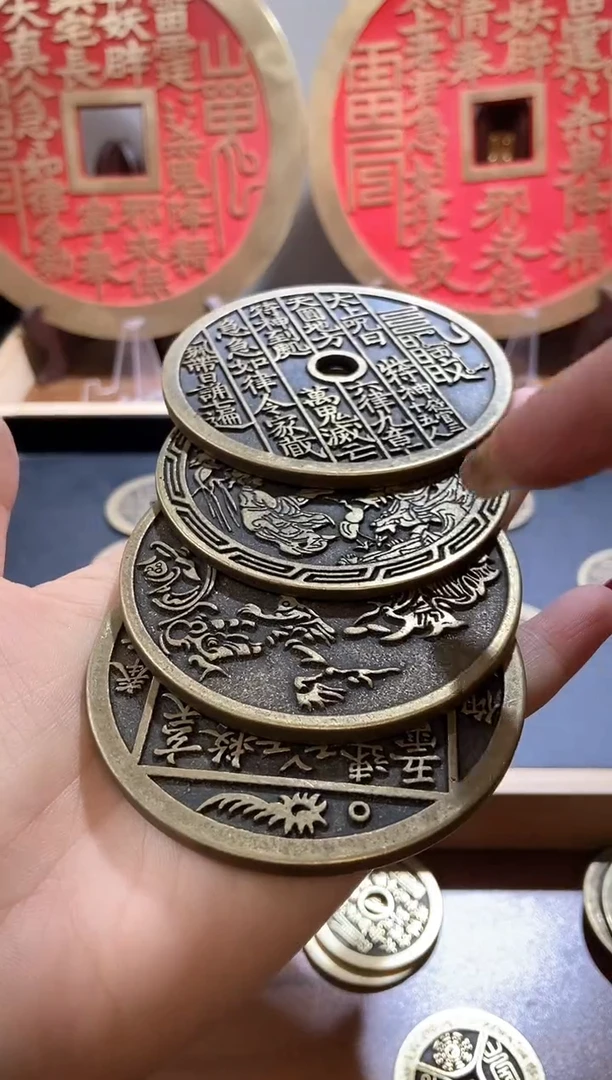 【闪购商品】铜现代翻砂铜工艺品4枚一套