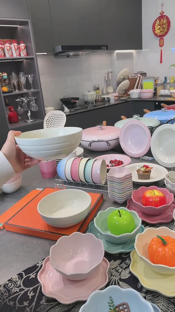 【闪购商品】瓷【2个装】炻彩汤面碗18cm-松露白