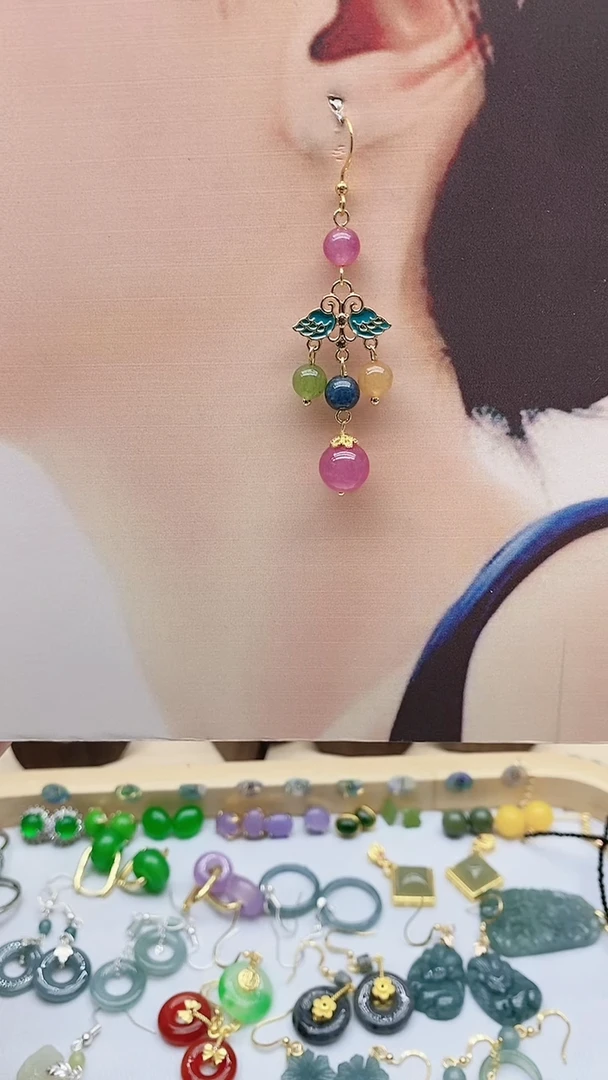 未镶嵌耳饰碧玺56