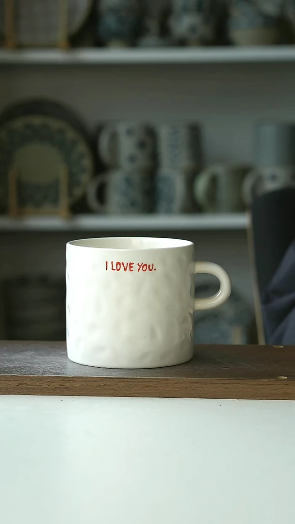 陶瓷出荷兰ILOVEYOU马克杯500ml@7-10@