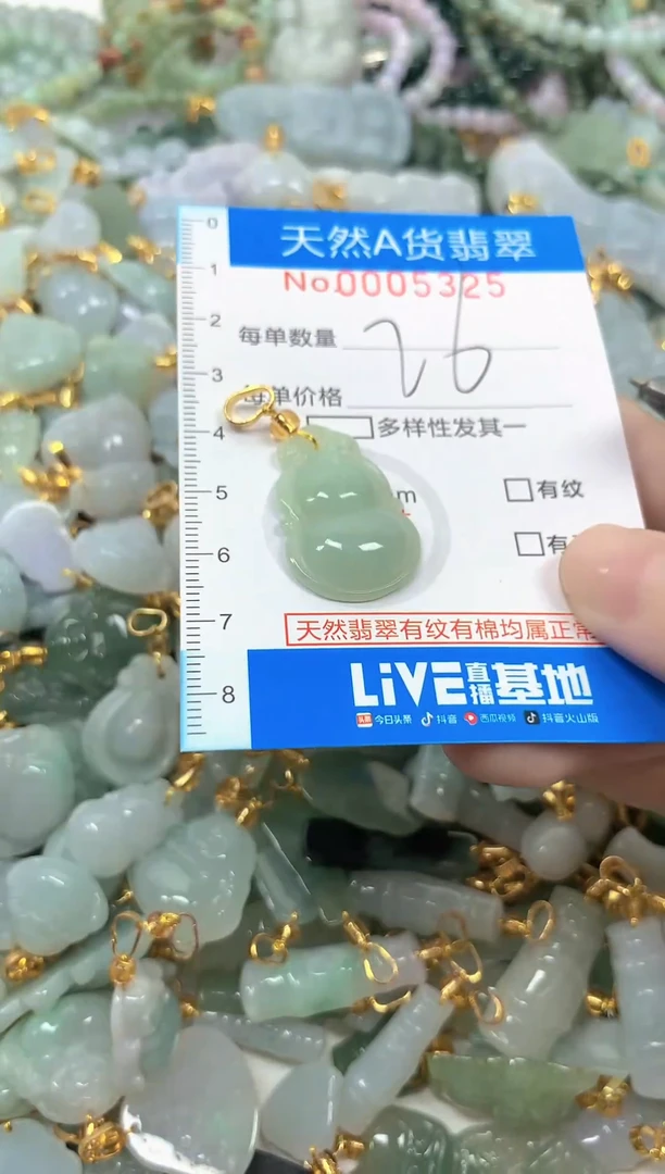 颈饰未镶嵌翡翠净货挂件-5325