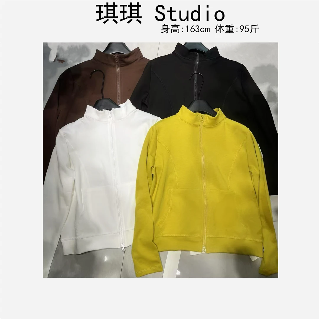 春季新款基础简约显瘦鱼骨线立领拉链气质时尚显瘦减龄外套8825-G