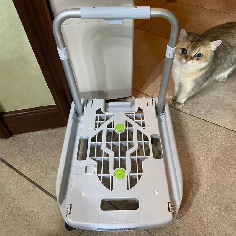 日本trusco手推车姜妍同款折叠静音便携式平板车家用户外weego车