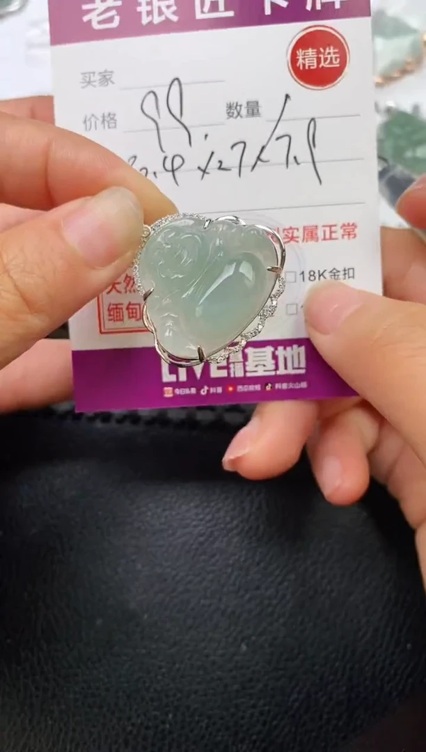 翡翠银S925镶嵌颈饰·