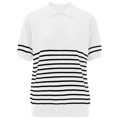 【CC王专属】极简风短袖t恤女宽松休闲女百搭纯色纽扣T恤487S