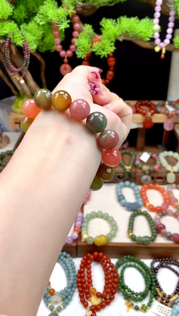 手饰玛瑙未镶嵌多宝素圈