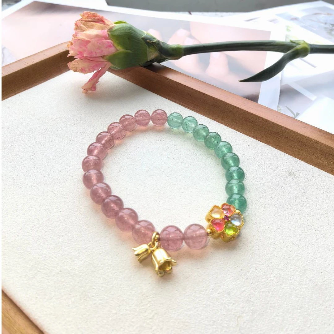 2025新款草莓晶手串女款时尚天然1049