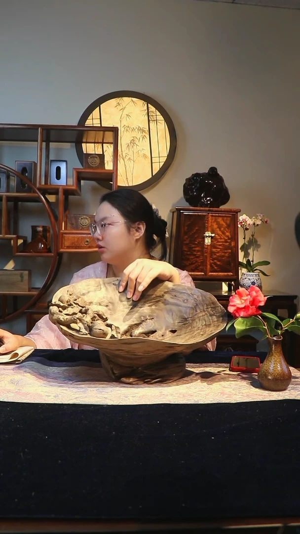金丝楠阴沉木内瘤果盘
